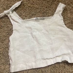 Linen Zara Cropped Tank sz Small